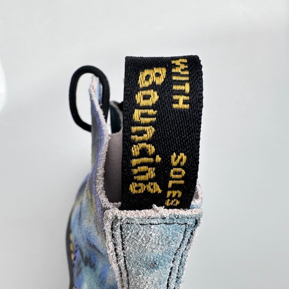 NIB Dr Martens 1460 Pascal Blue Tie Dye Printed Suede Leather Boots US 7 - Picture 13 of 16